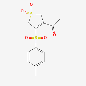 3-acetyl-4-[(4-methylphenyl)sulfonyl]-2,5-dihydro-1H-1lambda~6~-thiophene-1,1-dione