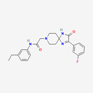 molecular formula C23H25FN4O2 B2781097 N-(3-ethylphenyl)-2-[2-(3-fluorophenyl)-3-oxo-1,4,8-triazaspiro[4.5]dec-1-en-8-yl]acetamide CAS No. 1189668-09-4