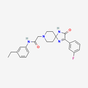 N-(3-ethylphenyl)-2-(2-(3-fluorophenyl)-3-oxo-1,4,8-triazaspiro[4.5]dec-1-en-8-yl)acetamide
