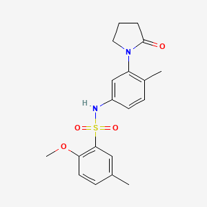 2-methoxy-5-methyl-N-(4-methyl-3-(2-oxopyrrolidin-1-yl)phenyl)benzenesulfonamide