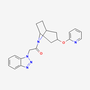 2-(1H-benzo[d][1,2,3]triazol-1-yl)-1-((1R,3s,5S)-3-(pyridin-2-yloxy)-8-azabicyclo[3.2.1]octan-8-yl)ethanone