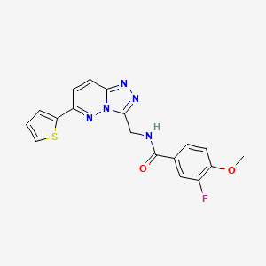 3-fluoro-4-methoxy-N-((6-(thiophen-2-yl)-[1,2,4]triazolo[4,3-b]pyridazin-3-yl)methyl)benzamide