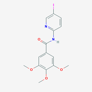 molecular formula C15H15IN2O4 B278112 N-(5-iodopyridin-2-yl)-3,4,5-trimethoxybenzamide 