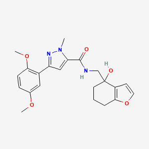 3-(2,5-dimethoxyphenyl)-N-((4-hydroxy-4,5,6,7-tetrahydrobenzofuran-4-yl)methyl)-1-methyl-1H-pyrazole-5-carboxamide