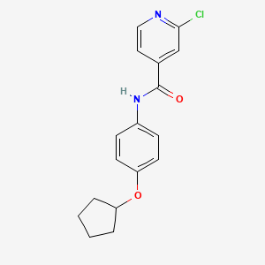 2-chloro-N-[4-(cyclopentyloxy)phenyl]pyridine-4-carboxamide