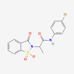 N-(4-bromophenyl)-2-(1,1-dioxido-3-oxobenzo[d]isothiazol-2(3H)-yl)propanamide