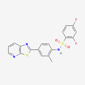 2,4-difluoro-N-(2-methyl-4-(thiazolo[5,4-b]pyridin-2-yl)phenyl)benzenesulfonamide