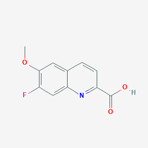 molecular formula C11H8FNO3 B2781140 7-Fluoro-6-methoxyquinoline-2-carboxylic acid CAS No. 1595816-34-4