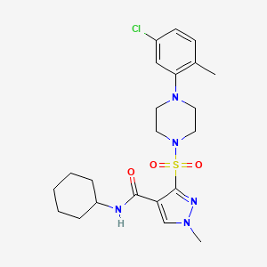 N-(3-chlorophenyl)-2-(2-oxo-8,9,10,11-tetrahydro[1]benzothieno[3,2-e][1,2,4]triazolo[1,5-c]pyrimidin-3(2H)-yl)acetamide