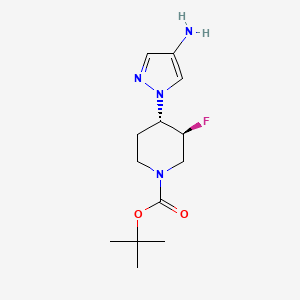 molecular formula C13H21FN4O2 B2781159 Tert-butyl (3S,4S)-4-(4-aminopyrazol-1-yl)-3-fluoropiperidine-1-carboxylate CAS No. 2126143-27-7