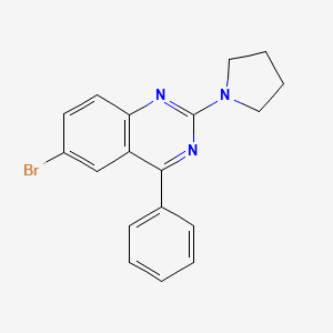 6-Bromo-4-phenyl-2-(pyrrolidin-1-yl)quinazoline