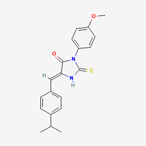 5-[(4-isopropylphenyl)methylene]-3-(4-methoxyphenyl)-2-thioxotetrahydro-4H-imidazol-4-one