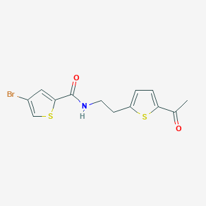 molecular formula C13H12BrNO2S2 B2781177 N-(2-(5-acetylthiophen-2-yl)ethyl)-4-bromothiophene-2-carboxamide CAS No. 2034570-50-6