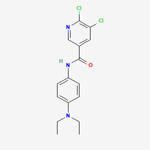 5,6-dichloro-N-[4-(diethylamino)phenyl]pyridine-3-carboxamide