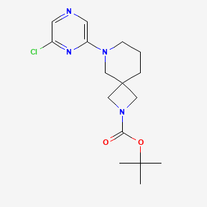molecular formula C16H23ClN4O2 B2781194 Tert-butyl 8-(6-chloropyrazin-2-yl)-2,8-diazaspiro[3.5]nonane-2-carboxylate CAS No. 2377035-03-3