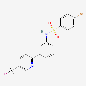 4-bromo-N-{3-[5-(trifluoromethyl)pyridin-2-yl]phenyl}benzene-1-sulfonamide