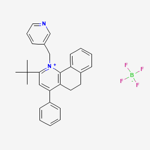 molecular formula C29H29BF4N2 B2781197 2-tert-Butyl-4-phenyl-1-(pyridin-3-ylmethyl)-5H,6H-benzo[h]quinolin-1-ium tetrafluoroboranuide CAS No. 78018-94-7