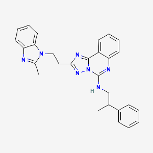 2-[2-(2-methyl-1H-benzimidazol-1-yl)ethyl]-N-(2-phenylpropyl)[1,2,4]triazolo[1,5-c]quinazolin-5-amine