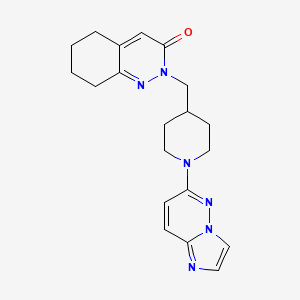 2-[(1-{Imidazo[1,2-b]pyridazin-6-yl}piperidin-4-yl)methyl]-2,3,5,6,7,8-hexahydrocinnolin-3-one