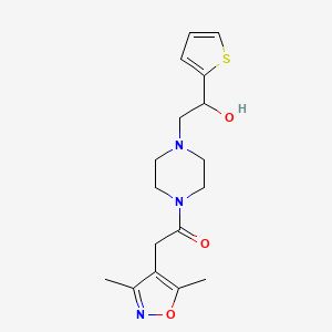 2-(3,5-Dimethylisoxazol-4-yl)-1-(4-(2-hydroxy-2-(thiophen-2-yl)ethyl)piperazin-1-yl)ethanone