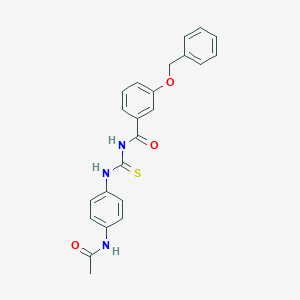 molecular formula C23H21N3O3S B278121 N-{4-[({[3-(benzyloxy)benzoyl]amino}carbothioyl)amino]phenyl}acetamide 