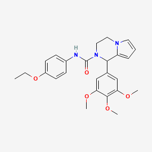 molecular formula C25H29N3O5 B2781222 N-(4-ethoxyphenyl)-1-(3,4,5-trimethoxyphenyl)-3,4-dihydropyrrolo[1,2-a]pyrazine-2(1H)-carboxamide CAS No. 899942-70-2