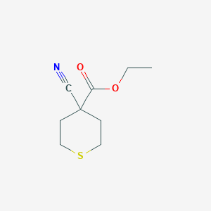 molecular formula C9H13NO2S B2781230 Ethyl 4-cyanothiane-4-carboxylate CAS No. 2413884-16-7