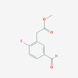 molecular formula C10H9FO3 B2781231 Methyl 2-(2-fluoro-5-formylphenyl)acetate CAS No. 1803822-47-0