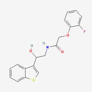 molecular formula C18H16FNO3S B2781245 N-[2-(1-benzothiophen-3-yl)-2-hydroxyethyl]-2-(2-fluorophenoxy)acetamide CAS No. 2034345-92-9