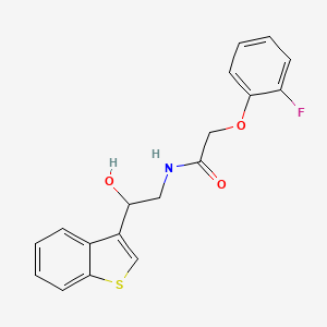 molecular formula C18H16FNO3S B2781245 N-(2-(benzo[b]thiophen-3-yl)-2-hydroxyethyl)-2-(2-fluorophenoxy)acetamide CAS No. 2034345-92-9
