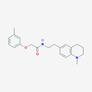 molecular formula C21H26N2O2 B2781247 N-(2-(1-methyl-1,2,3,4-tetrahydroquinolin-6-yl)ethyl)-2-(m-tolyloxy)acetamide CAS No. 946311-83-7