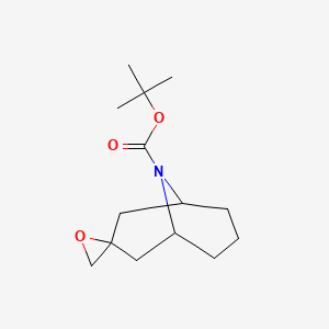 molecular formula C14H23NO3 B2781249 tert-Butyl 9-azaspiro[bicyclo[3.3.1]nonane-3,2'-oxirane]-9-carboxylate CAS No. 2219407-47-1