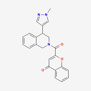 2-(4-(1-methyl-1H-pyrazol-4-yl)-1,2,3,4-tetrahydroisoquinoline-2-carbonyl)-4H-chromen-4-one
