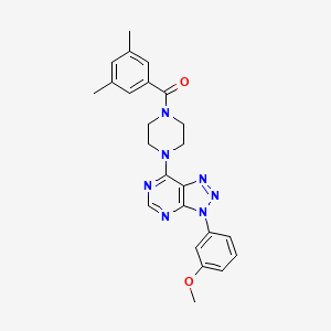 molecular formula C24H25N7O2 B2781254 (3,5-dimethylphenyl)(4-(3-(3-methoxyphenyl)-3H-[1,2,3]triazolo[4,5-d]pyrimidin-7-yl)piperazin-1-yl)methanone CAS No. 920414-67-1