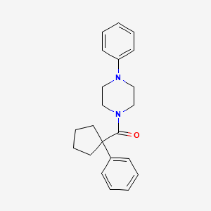 molecular formula C22H26N2O B2781262 Phenylcyclopentyl 4-phenylpiperazinyl ketone CAS No. 1023535-20-7