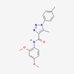 molecular formula C19H20N4O3 B2781268 N-(2,4-dimethoxyphenyl)-5-methyl-1-(4-methylphenyl)-1H-1,2,3-triazole-4-carboxamide CAS No. 895643-54-6