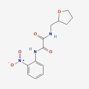 molecular formula C13H15N3O5 B2781271 N1-(2-nitrophenyl)-N2-((tetrahydrofuran-2-yl)methyl)oxalamide CAS No. 941940-82-5