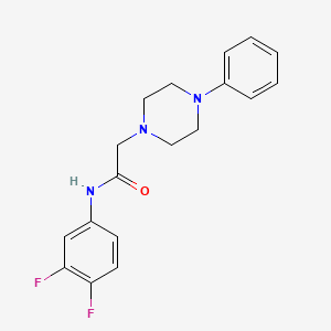 molecular formula C18H19F2N3O B2781281 N-(3,4-difluorophenyl)-2-(4-phenylpiperazin-1-yl)acetamide CAS No. 868256-45-5