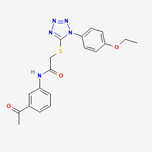 N-(3-acetylphenyl)-2-[1-(4-ethoxyphenyl)tetrazol-5-yl]sulfanylacetamide