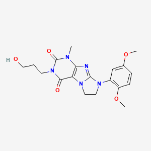 6-(2,5-Dimethoxyphenyl)-2-(3-hydroxypropyl)-4-methyl-7,8-dihydropurino[7,8-a]imidazole-1,3-dione