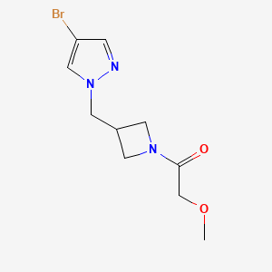 1-[3-[(4-Bromopyrazol-1-yl)methyl]azetidin-1-yl]-2-methoxyethanone
