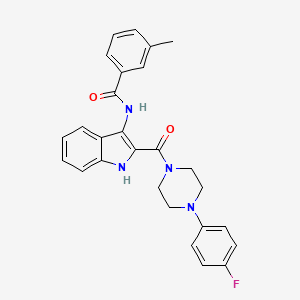 N-(4-bromophenyl)-2-[4-[(4-fluorobenzyl)amino]-2-oxoquinazolin-1(2H)-yl]acetamide