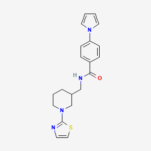 4-(1H-pyrrol-1-yl)-N-((1-(thiazol-2-yl)piperidin-3-yl)methyl)benzamide