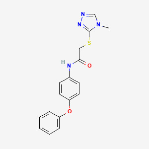 molecular formula C17H16N4O2S B2781313 2-[(4-methyl-4H-1,2,4-triazol-3-yl)sulfanyl]-N-(4-phenoxyphenyl)acetamide CAS No. 503425-64-7