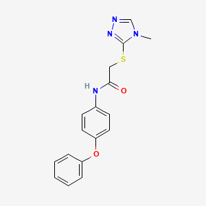 2-[(4-methyl-4H-1,2,4-triazol-3-yl)sulfanyl]-N-(4-phenoxyphenyl)acetamide
