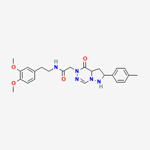 molecular formula C24H25N5O4 B2781338 N-[2-(3,4-dimethoxyphenyl)ethyl]-2-[2-(4-methylphenyl)-4-oxo-4H,5H-pyrazolo[1,5-d][1,2,4]triazin-5-yl]acetamide CAS No. 1351848-57-1