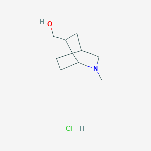 {2-Methyl-2-azabicyclo[2.2.2]octan-6-yl}methanol hydrochloride