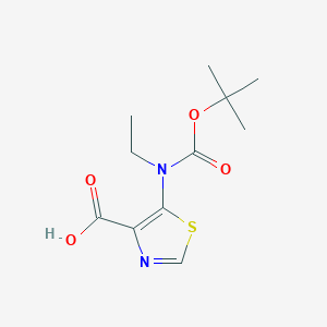 5-[Ethyl-[(2-methylpropan-2-yl)oxycarbonyl]amino]-1,3-thiazole-4-carboxylic acid