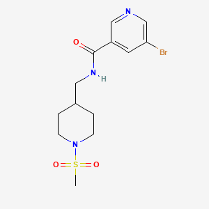 5-bromo-N-((1-(methylsulfonyl)piperidin-4-yl)methyl)nicotinamide