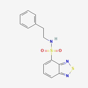 molecular formula C14H13N3O2S2 B2781363 N-(2-phenylethyl)-2,1,3-benzothiadiazole-4-sulfonamide CAS No. 123708-44-1
